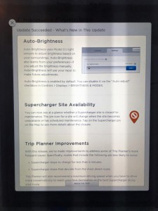 Tesla Update 7.1 Feature Supercharger Zugänglichkeit / Avalability
