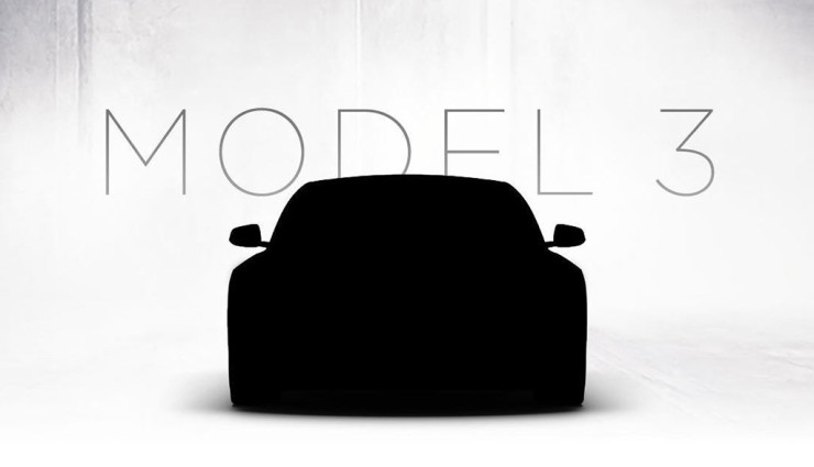 TESLA Model 3 Schattenbild